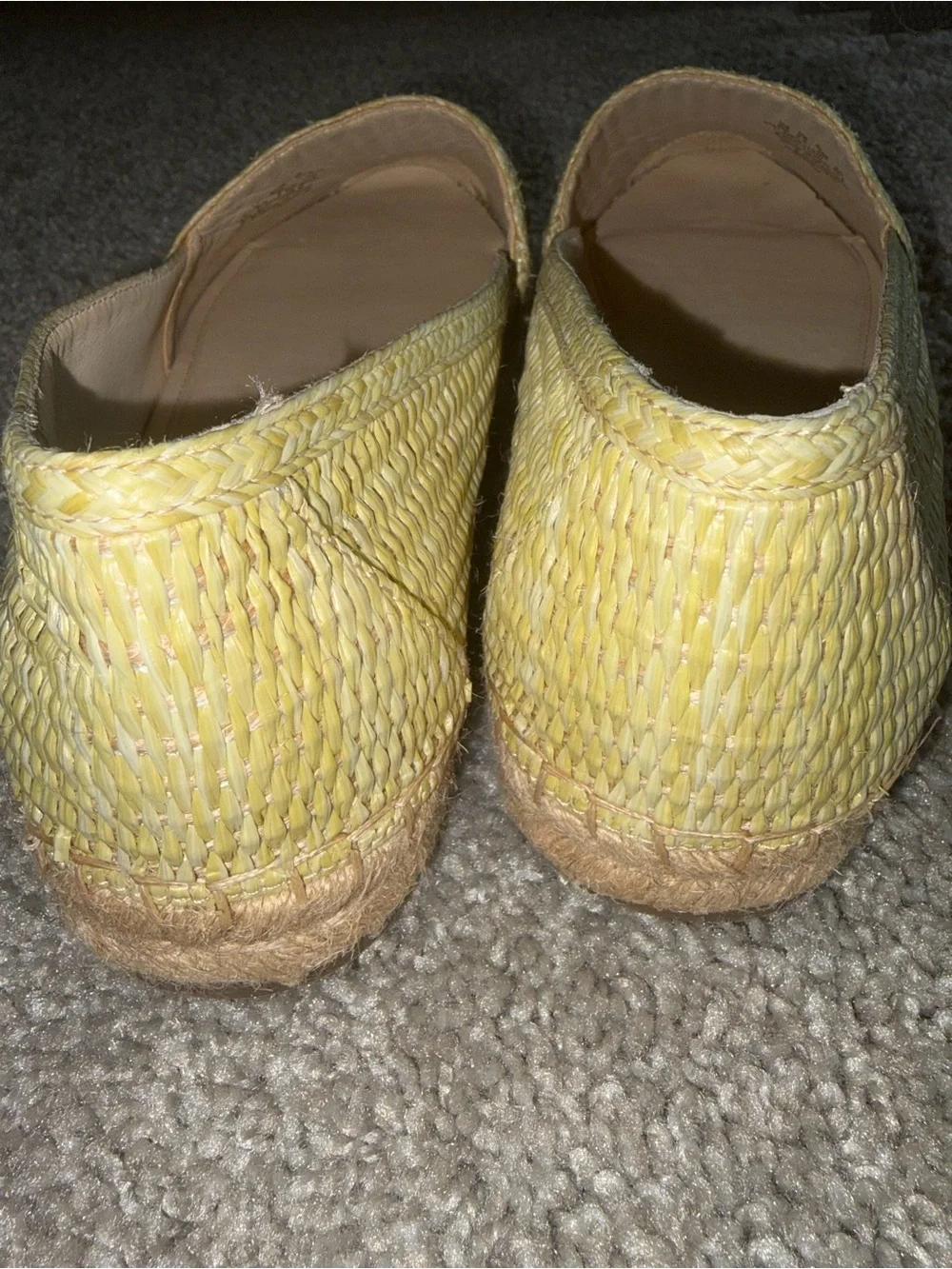 J. McLaughlin Shira Raffia Espadrille Slip On Shoes Natural Size 9